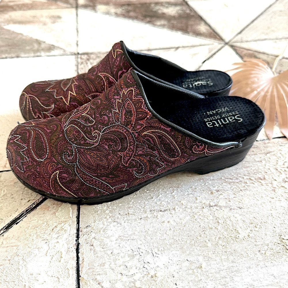Sanita Women's Vegan Cosmic Clog Fuchsia Textile Size 39/ Us 8